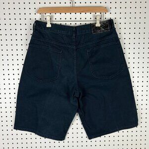 Girbaud Navy Blue Shorts Size 32 Hip Hop Wide Leg Baggy 90s Dark Wash Y2K Cotton